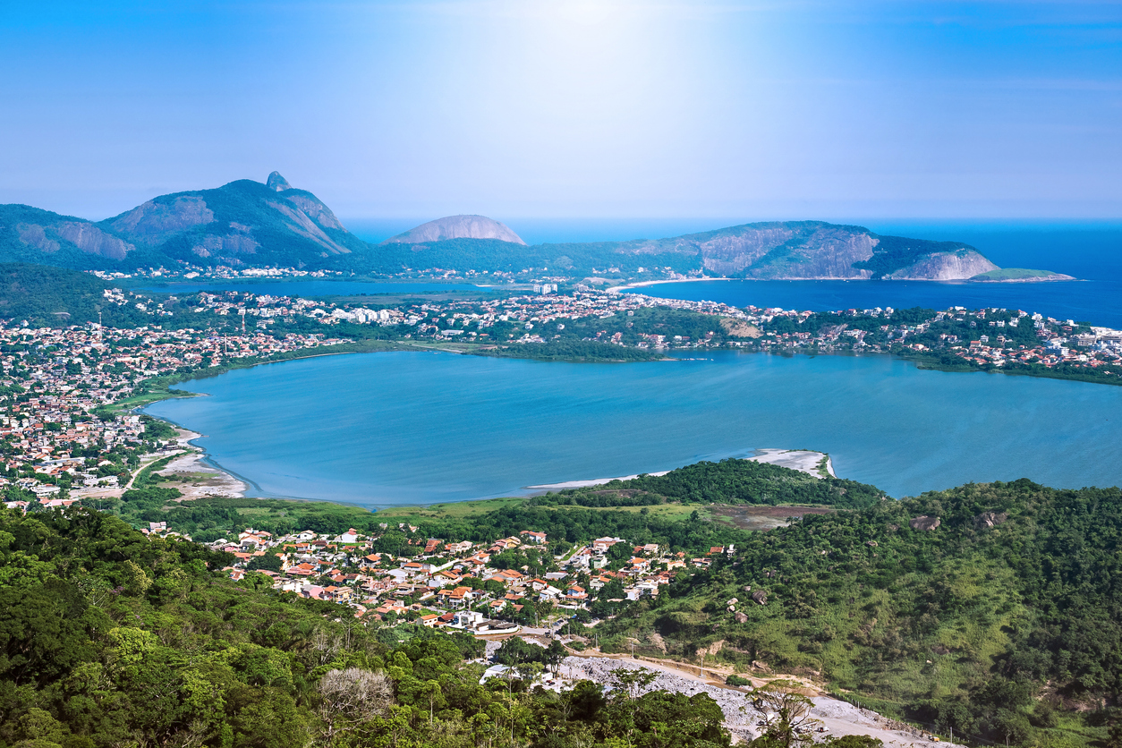 Aerial View of Regiao Oceanica, Niteroi, Rio de Janeiro, Brazil